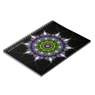 Espiral Caderno Flor Roxa