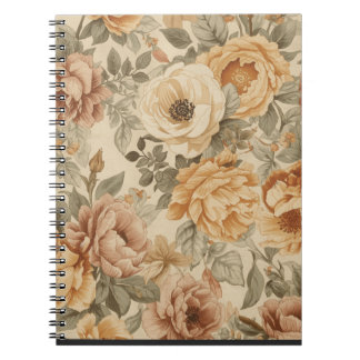 Espiral Caderno floral