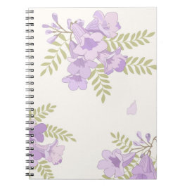 Espiral Caderno Floral Australiano Jacaranda em Flor