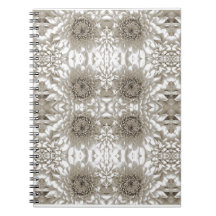 Caderno Floral Bege Elegante