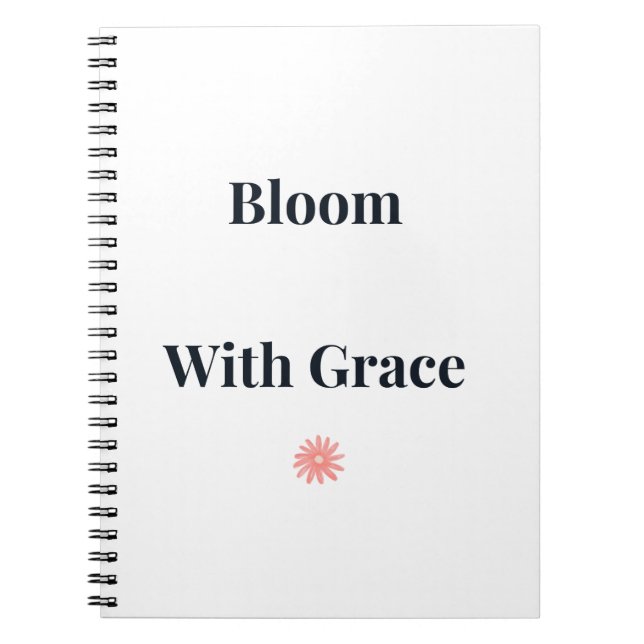 Espiral Caderno Floral Bloom With Grace (Frente)
