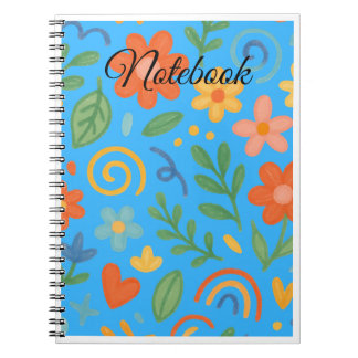 Espiral Caderno Floral Colorido