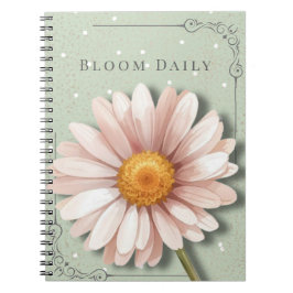 Espiral Caderno Floral Daisy | Diário de Flor de Diário