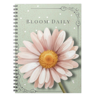 Espiral Caderno Floral Daisy | Diário de Flor de Diário
