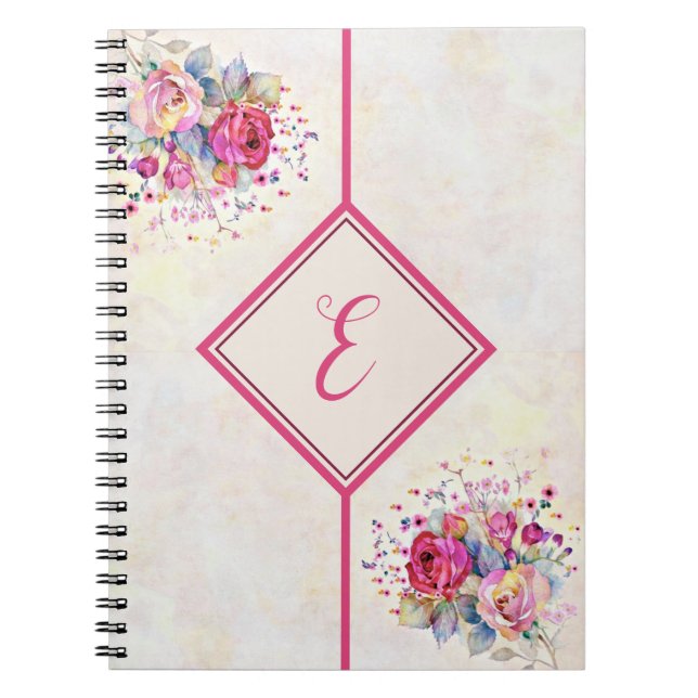 Espiral Caderno floral de primavera (Frente)