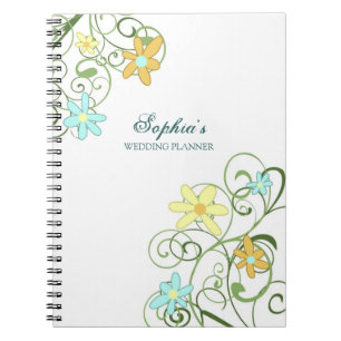 Espiral Caderno floral do primavera conhecido feito sob