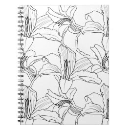 Espiral Caderno floral dos esboços tropicais