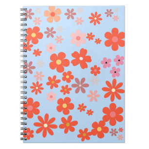 Espiral Caderno Floral Elegante