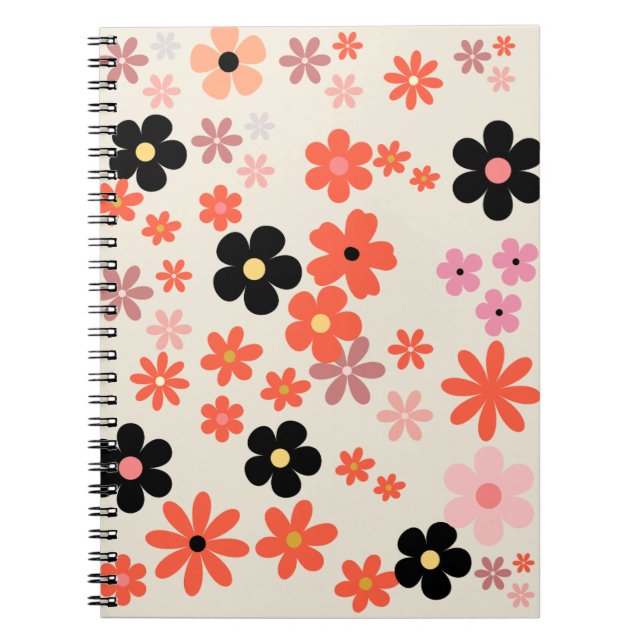 Espiral Caderno Floral Elegante (Frente)