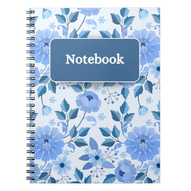 Espiral Caderno floral elegante (Frente)