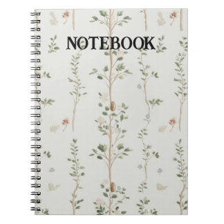 Espiral Caderno Floral Elegante e Bonito