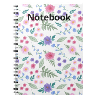 Espiral Caderno Floral Elegante e Bonito