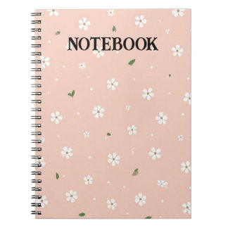 Espiral Caderno Floral Elegante e Bonito