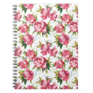 Espiral Caderno floral feminino