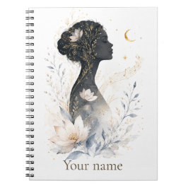 Espiral Caderno Floral Personalizado Celestial Bloom