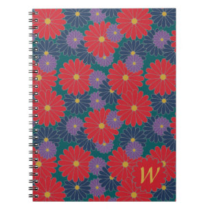 Espiral Caderno Floral Splashy de Outono