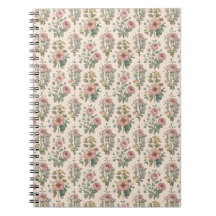 Caderno Floral Vintage Blush Anemone