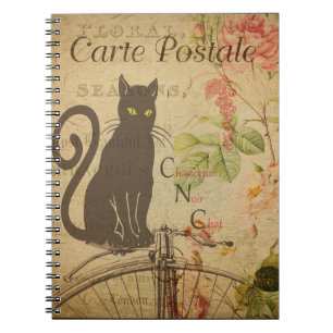 Espiral Caderno francês do cartão