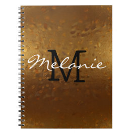 Espiral Caderno Glamouroso com Monograma para Ela