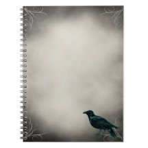 Caderno gótico do corvo preto