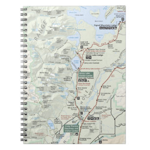 Espiral Caderno grande do mapa de Teton