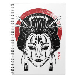 Espiral Caderno Gueixa/ notebook gueixa/ japão 