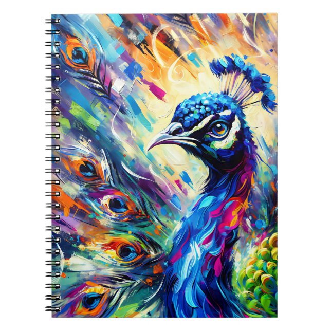 Espiral Caderno Harmonia Pavão Florido (Frente)