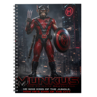 Espiral caderno herói munkus/munkus volta às aulas