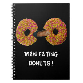 Espiral Caderno Homem Comendo Donuts !