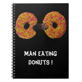 Espiral Caderno Homem Comendo Donuts !