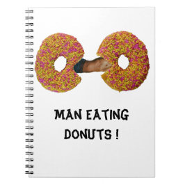 Espiral Caderno Homem Comendo Donuts !