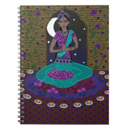 Espiral Caderno indiano clássico do dançarino