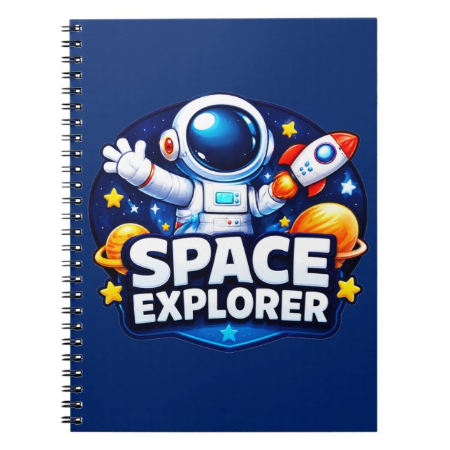 Espiral Caderno Infantil Explorador Espacial (Frente)