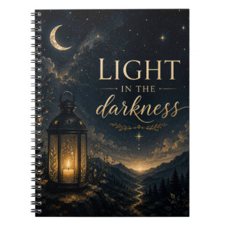 Espiral Caderno Inspirador Luz na Escuridão