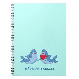 Espiral Caderno Kawaii do Menino Tubarão