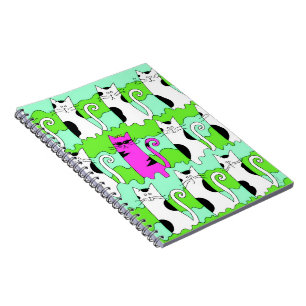 Espiral Caderno legal do design do gato