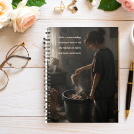 Espiral Caderno Letting Go – Garota Jogando Fora Lembrança