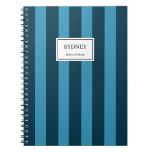 Espiral Caderno Listrado Clássico Diário de Nome Personali