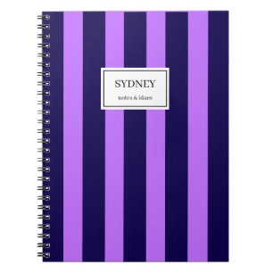 Espiral Caderno Listrado Clássico Diário de Nome Personali