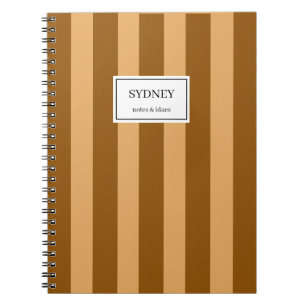 Espiral Caderno Listrado Clássico Diário de Nome Personali