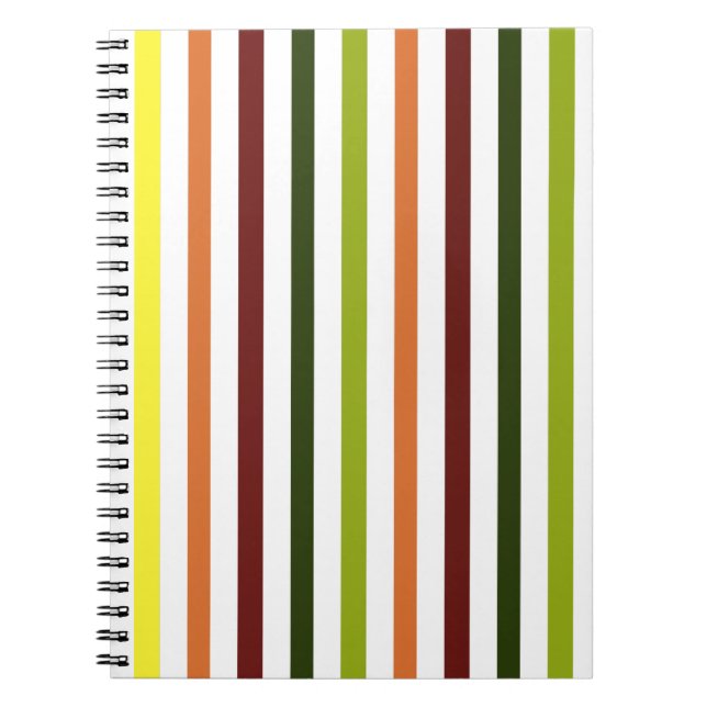 Espiral Caderno Listrado Colorido (Frente)
