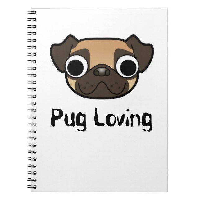 Espiral Caderno Loving do Pug (Frente)