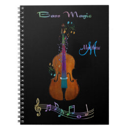 Espiral Caderno mágico baixo personalizado da música