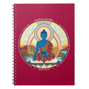 Espiral CADERNO - medicina Buddha com sua mantra