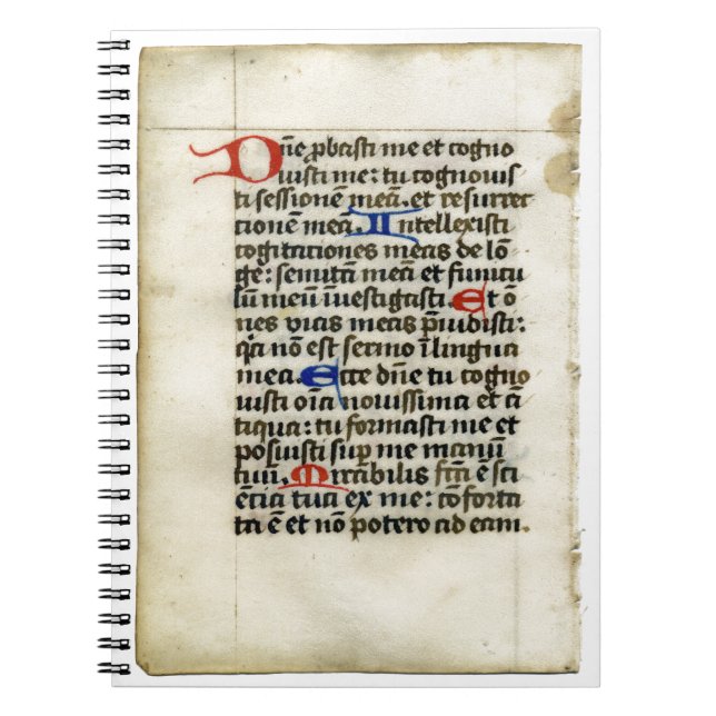 Espiral Caderno medieval do manuscrito (Frente)
