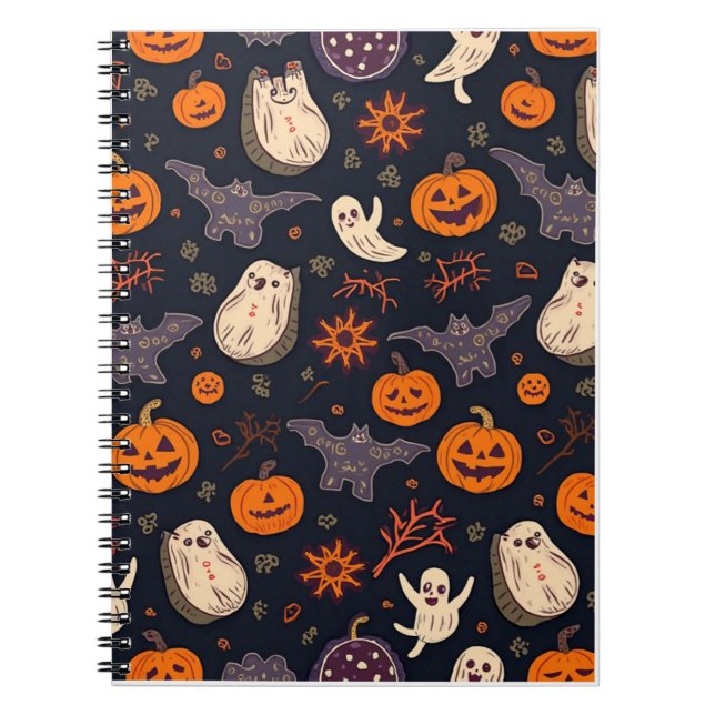 Espiral caderno memorial halloween (Frente)