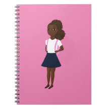 Caderno Menina Negra de Volta à Escola