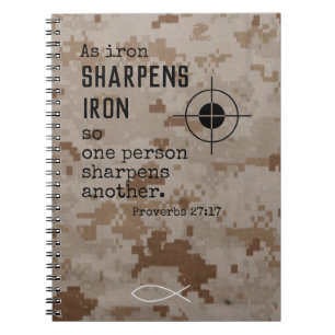 Espiral Caderno militar cristão Camouflauge