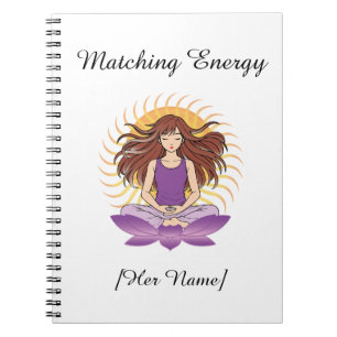 Espiral Caderno Mindful Personalizado para Ela   Nome e Te