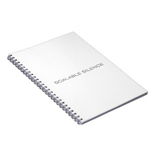 Espiral Caderno Minimalista de capa dura Silêncio Escaláve